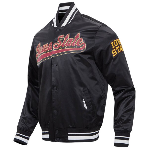 Pro Standard Iowa State Black Satin Jacket